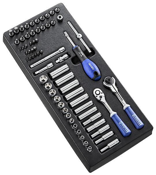 MODULE DOUILLES ET ACCESSOIRES 1/4"" 67 PIECES
