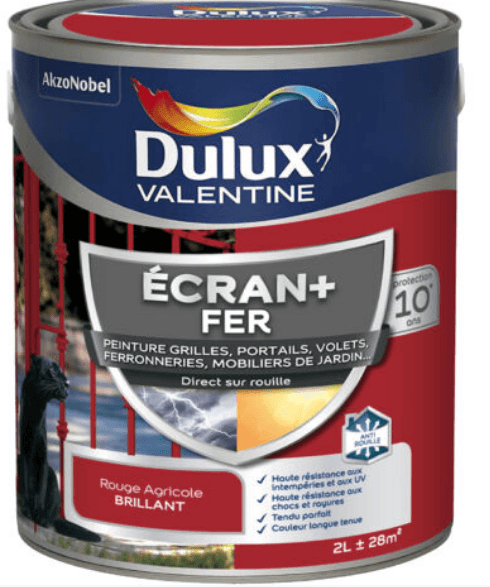 ECRAN+ FER BRILLANT ROUGE