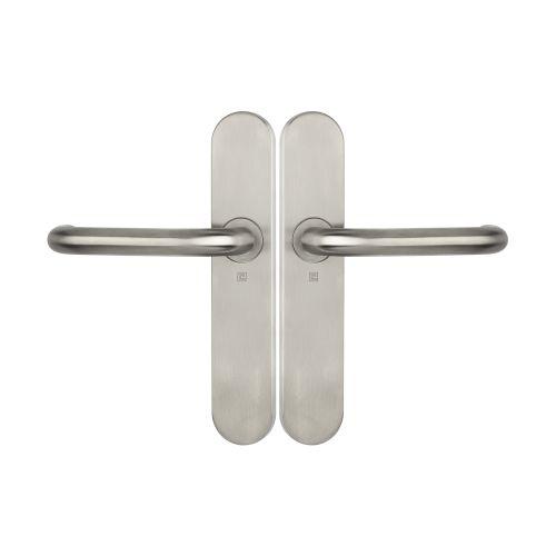 Ensemble double bequille sur plaque JADE série 1294 - Bec de Cane - inox