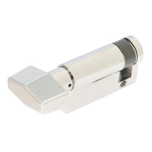Demi-cylindre européen à bouton laiton nickelé 5 goupilles 10 X 40 mm