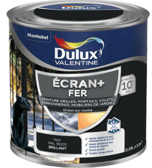 ECRAN+ FER MAT NOIR 0,25 L